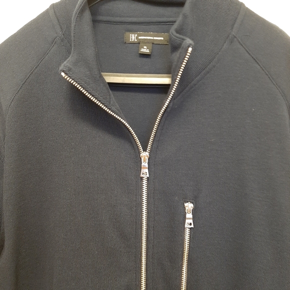 Dark blue NWT zip up Cardigan INC XL - Picture 2 of 9